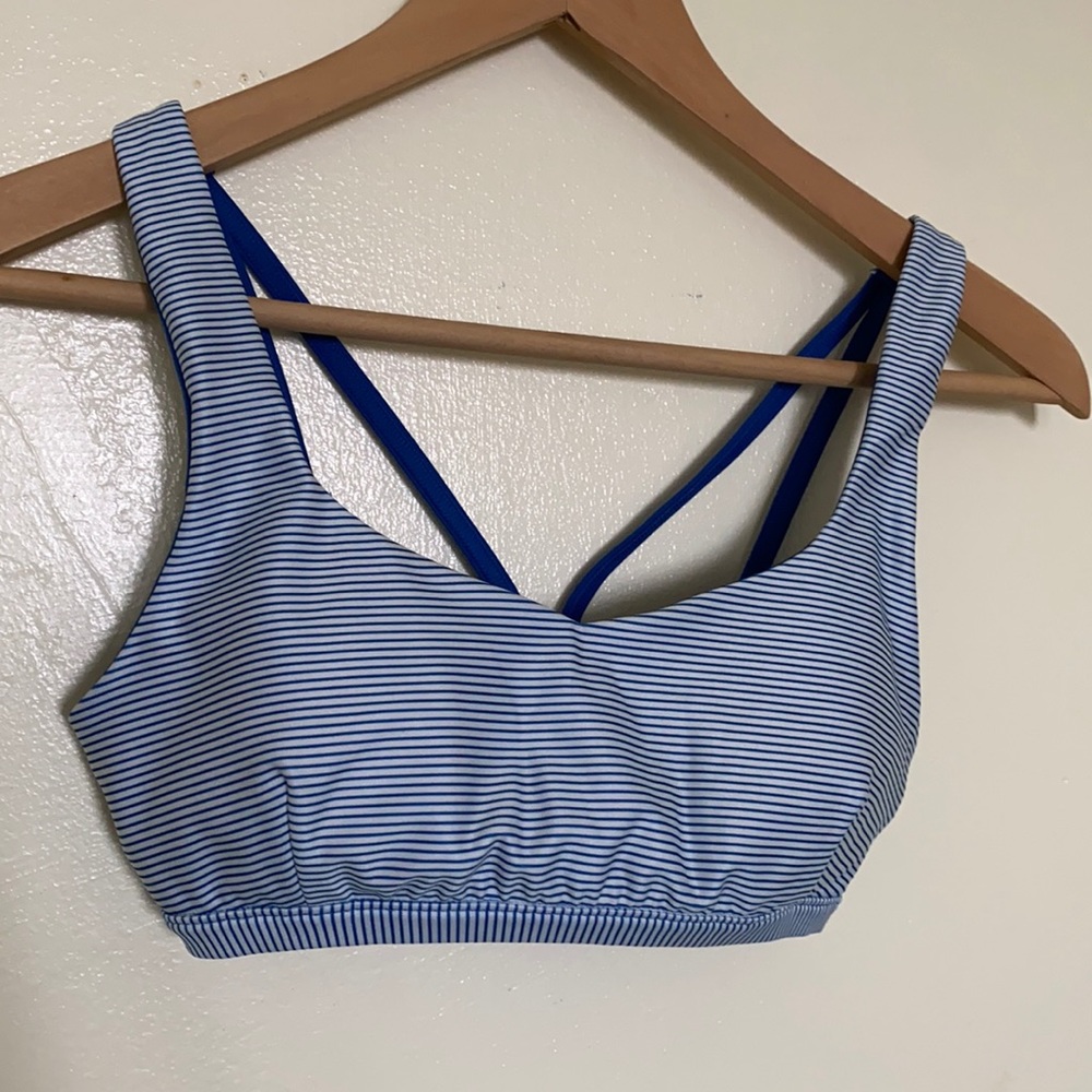 Joy Lab Sports Bra Striped Blue XS